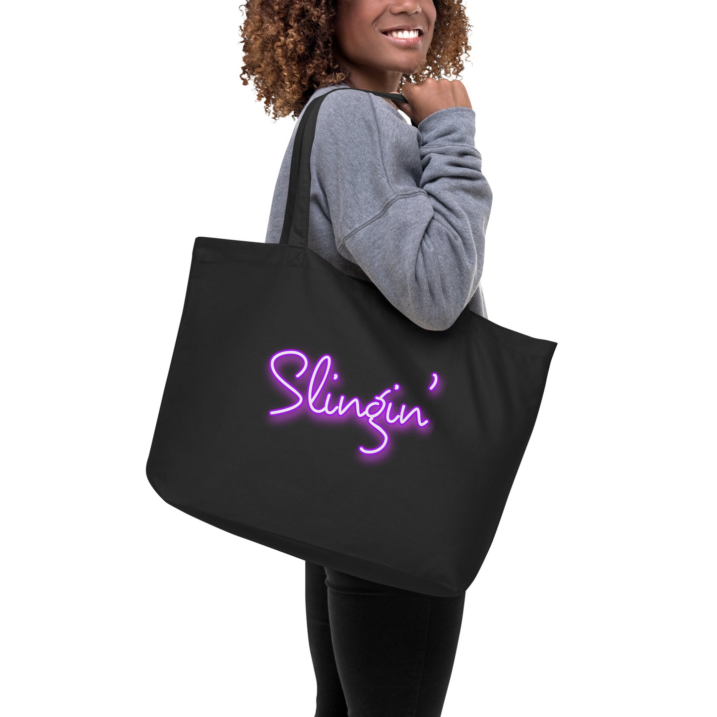 Neon Tote Large organic tote bag