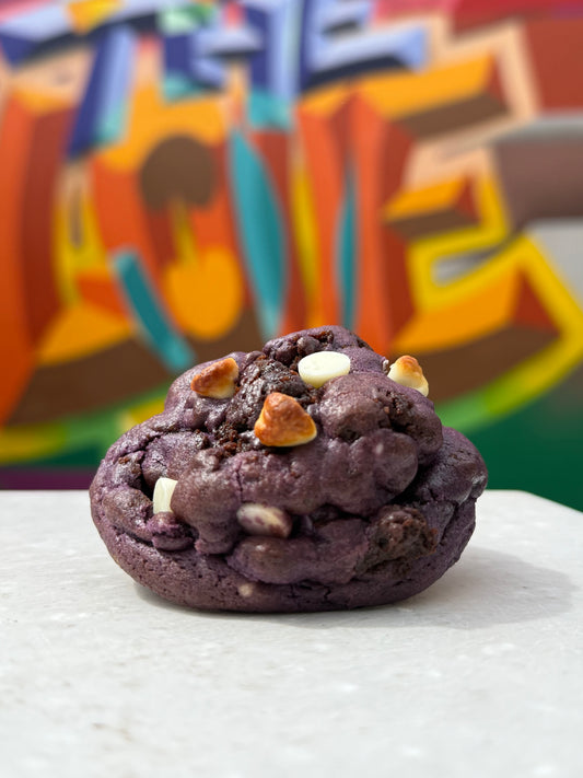 White Chocolate Ube Brownie