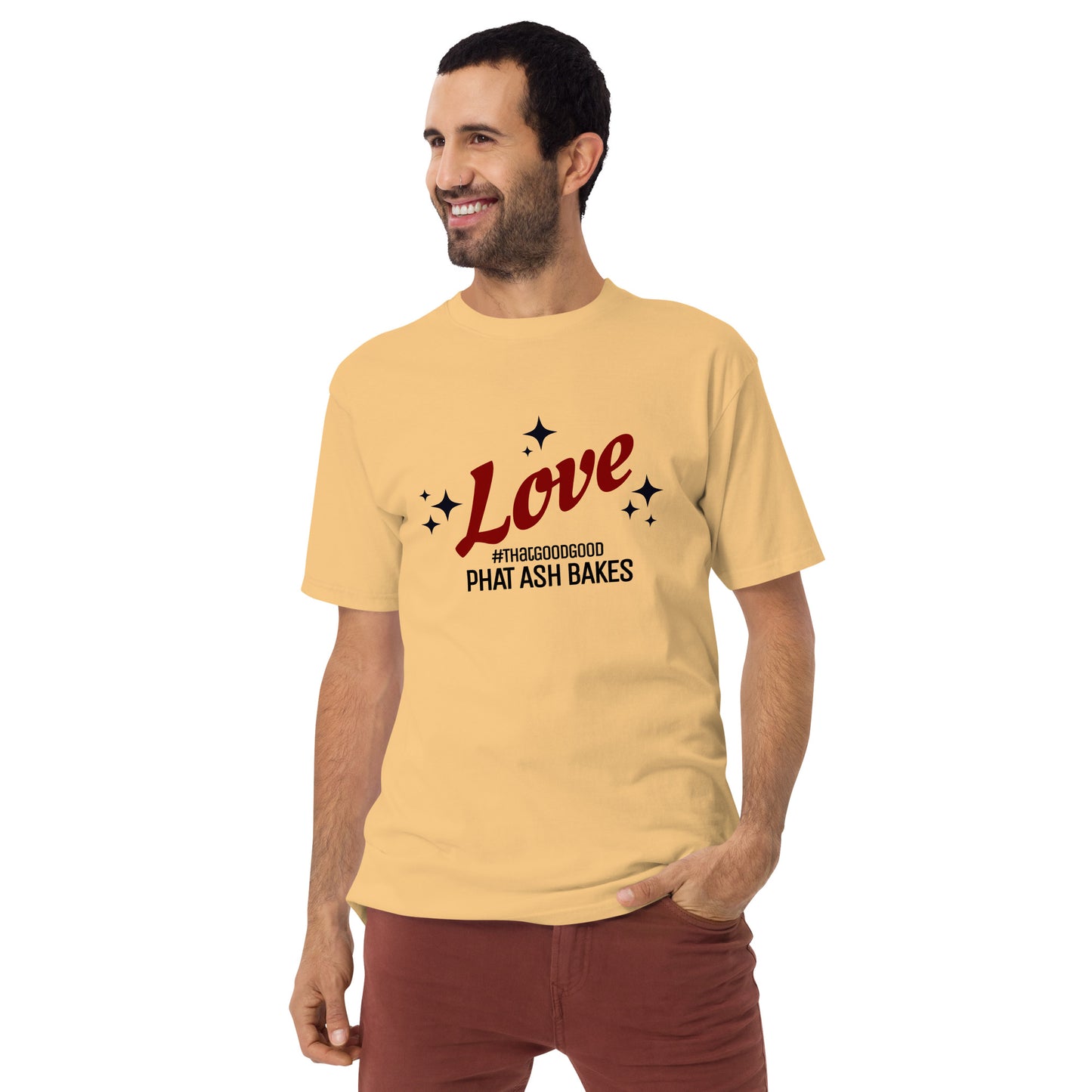 LOVE SHINES Men’s premium heavyweight tee