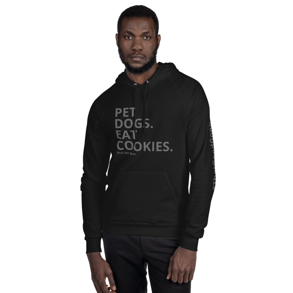 PET DOGS. EAT COOKIES. HOODIE. - Donation Hoodie